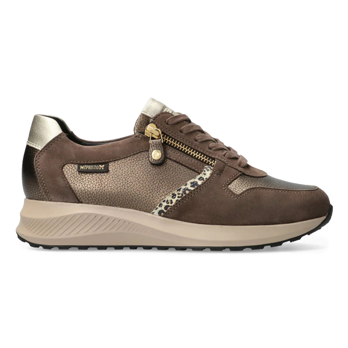 Mephisto Women's Kim Ice Brown/Leopard Leather