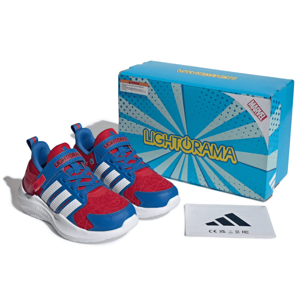 Adidas Boys (Preschool) Marvel Lightorama Spider Man Better Scarlet/Cloud White/Bright Royal