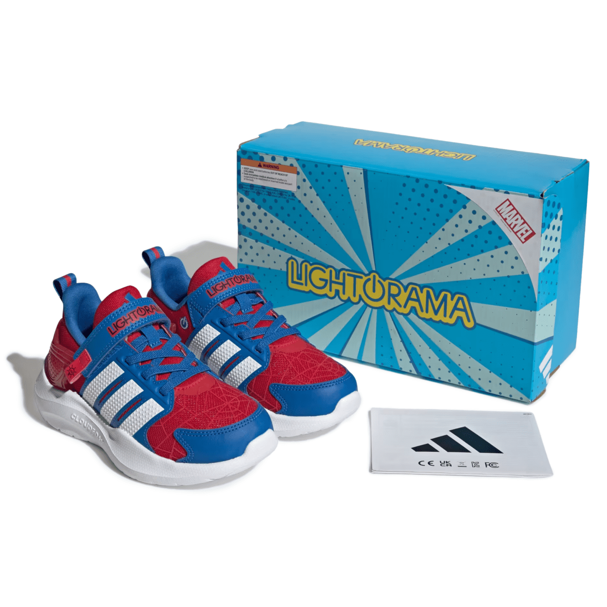 Adidas Boys (Preschool) Marvel Lightorama Spider Man Better Scarlet/Cloud White/Bright Royal