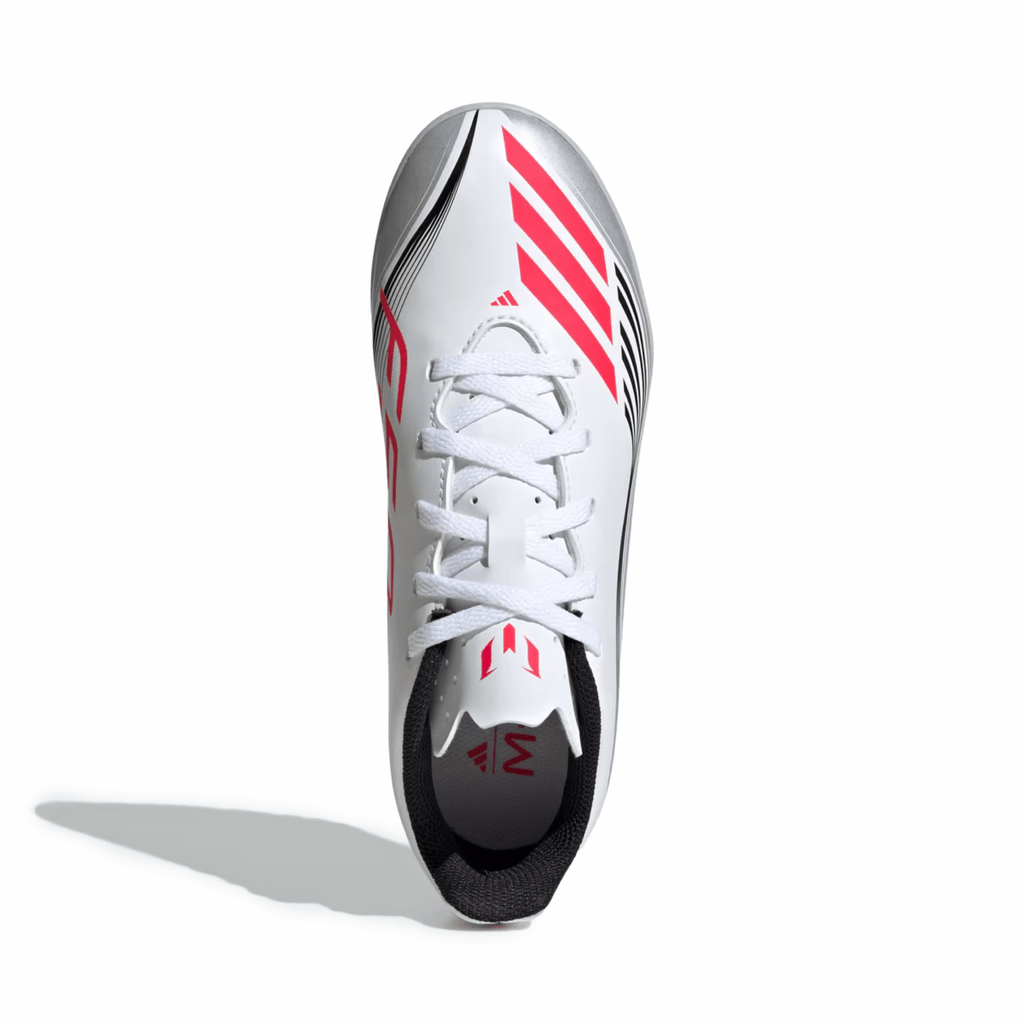Adidas Kids F50 Messi Club Turf Cloud White/Lucid Red/Silver Metallic