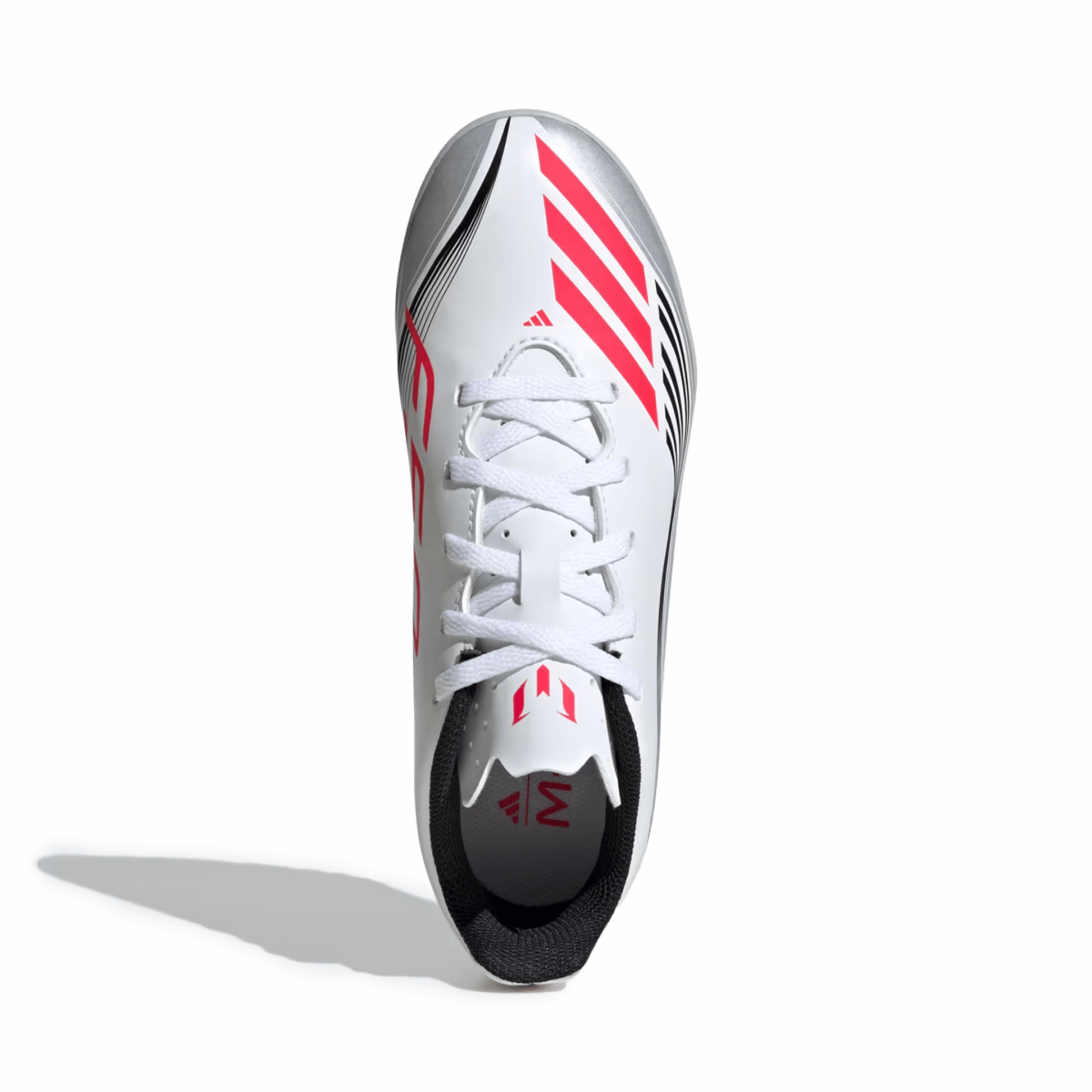 Adidas Kids F50 Messi Club Turf Cloud White/Lucid Red/Silver Metallic