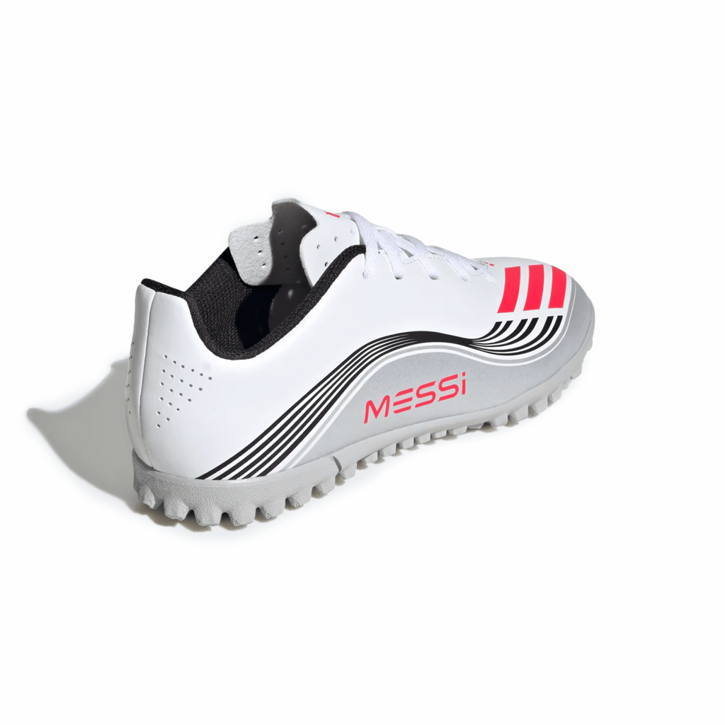 Adidas Kids F50 Messi Club Turf Cloud White/Lucid Red/Silver Metallic