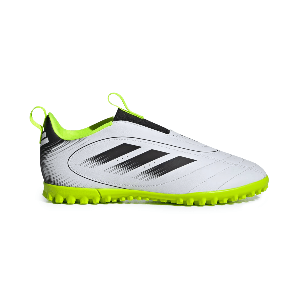 Adidas Kids Goletto IX Laceless Turf Cloud White/Core Black/Lucid Lemon