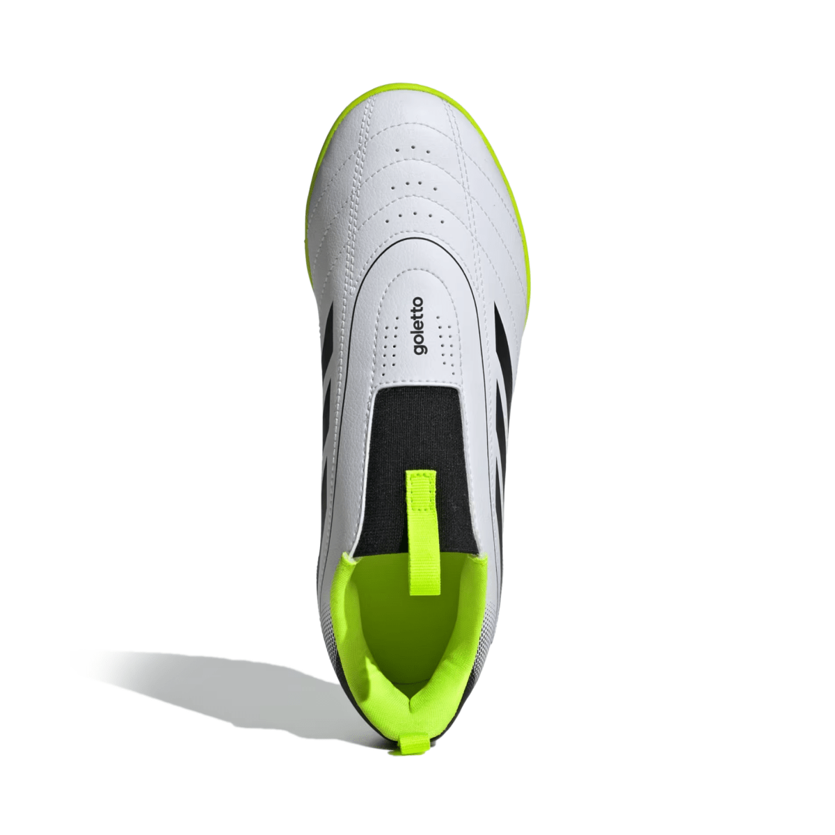 Adidas Kids Goletto IX Laceless Turf Cloud White/Core Black/Lucid Lemon