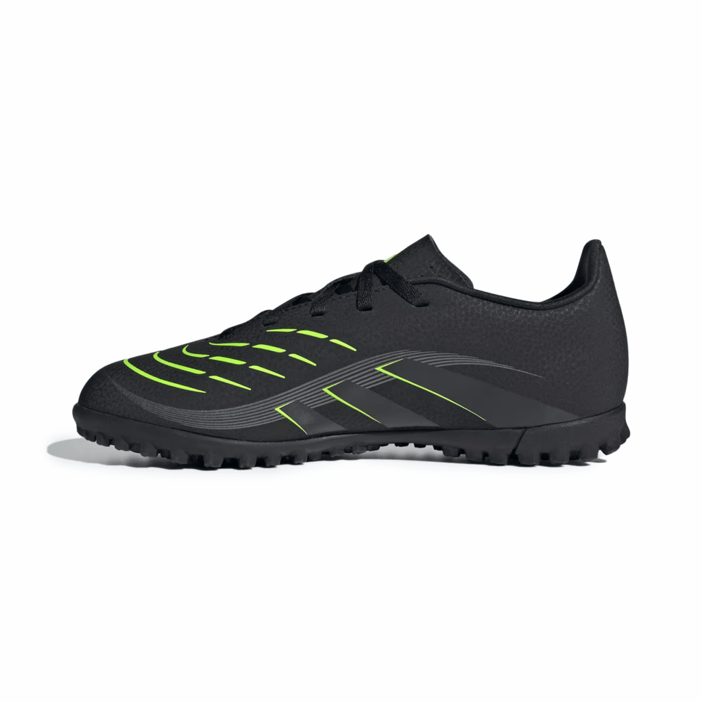 Adidas Kids Predator Club Turf Core Black/Carbon/Lucid Lemon
