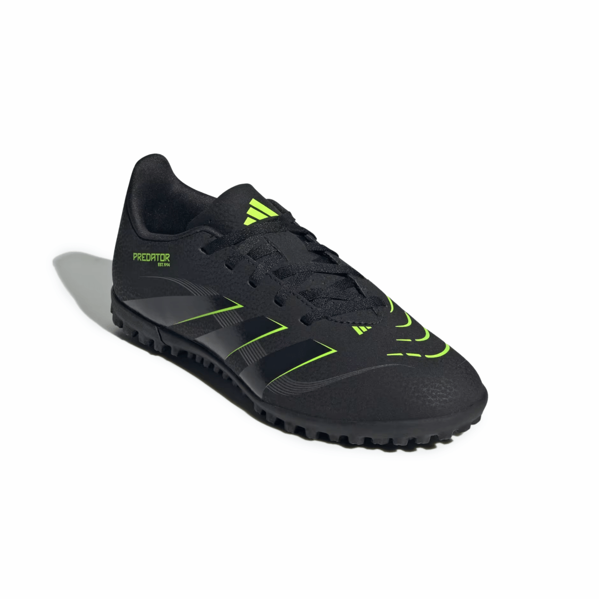Adidas Kids Predator Club Turf Core Black/Carbon/Lucid Lemon