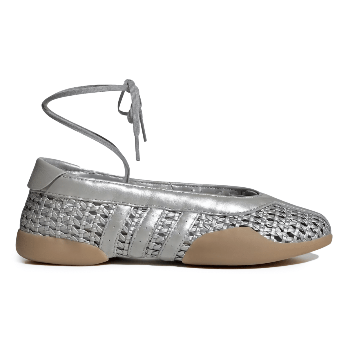 Adidas Women's Taekwondo Mei Ballet Silver Metallic Woven Leather