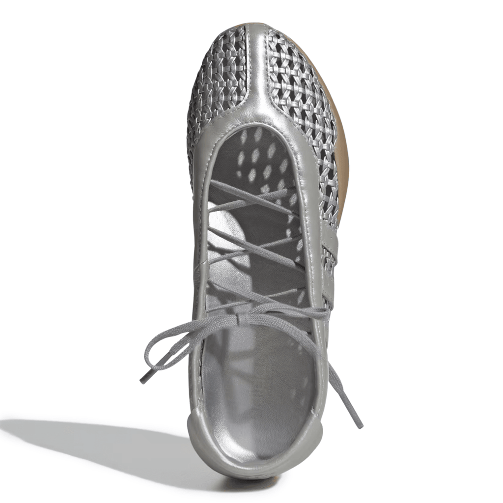 Adidas Women's Taekwondo Mei Ballet Silver Metallic Woven Leather