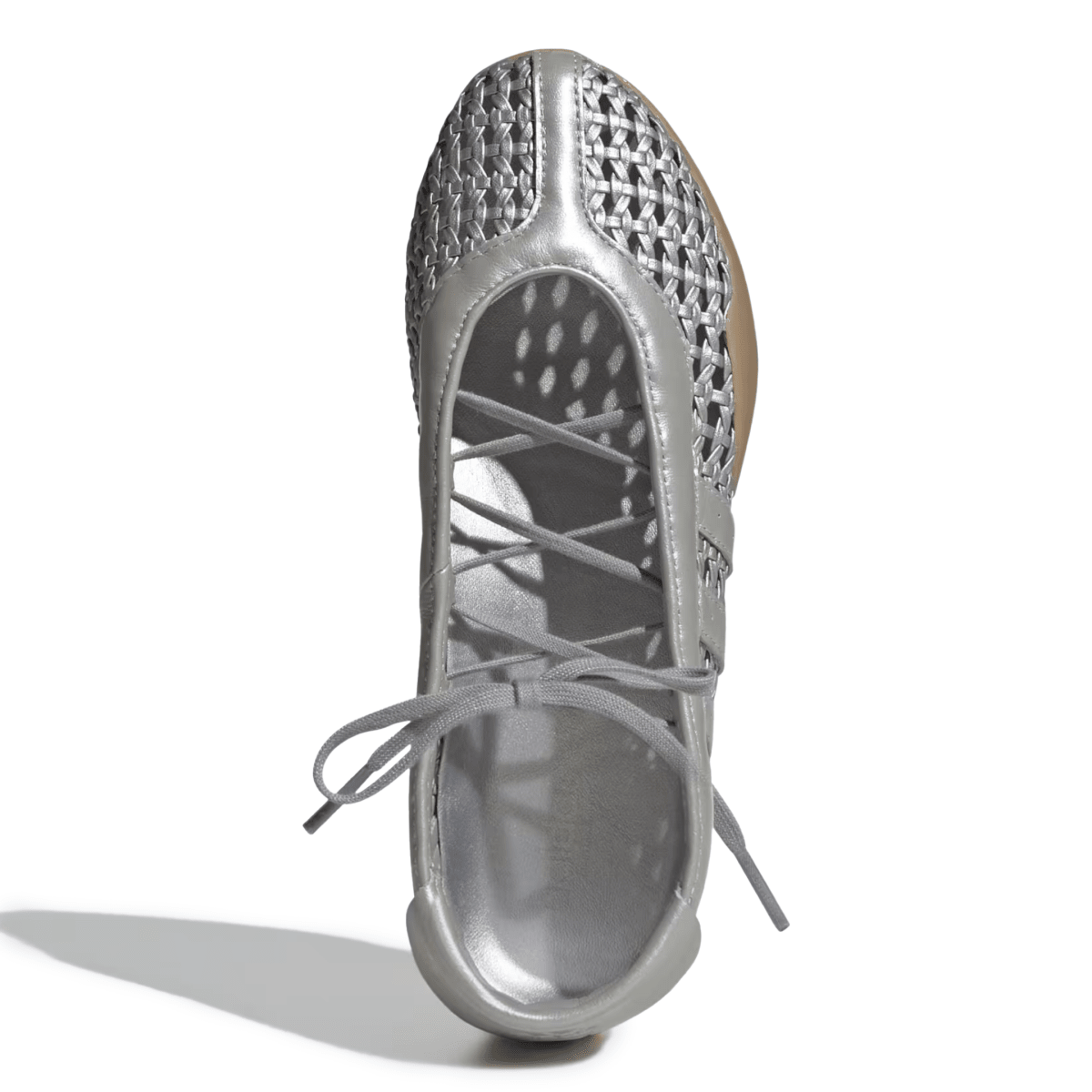 Adidas Women's Taekwondo Mei Ballet Silver Metallic Woven Leather