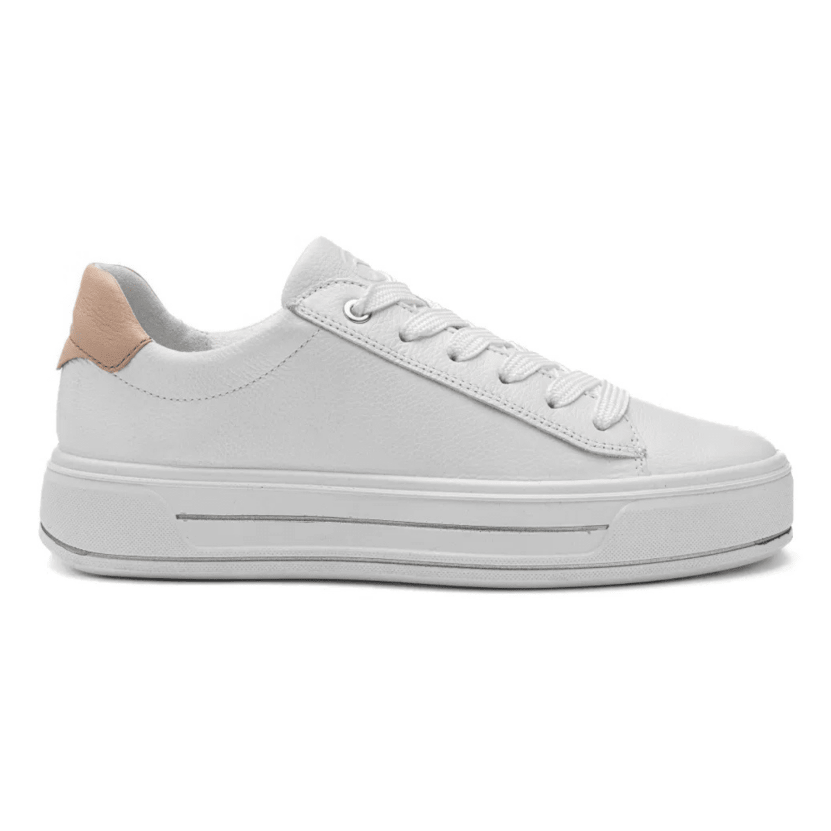 Ara Women's Carol White/Sand Calf Leather