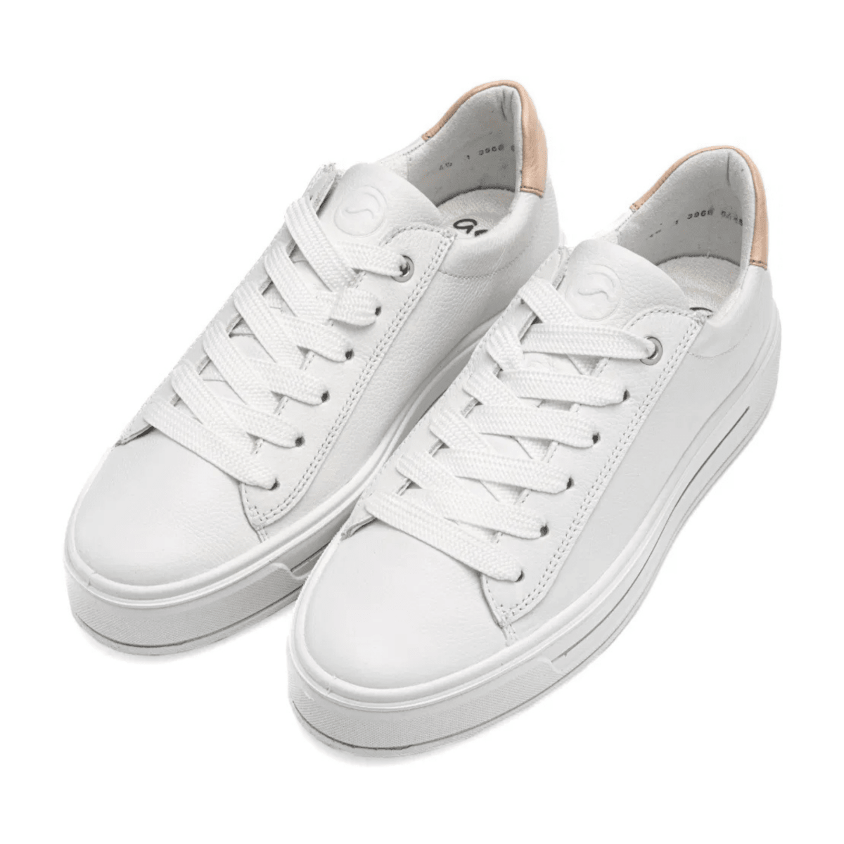 Ara Women's Carol White/Sand Calf Leather