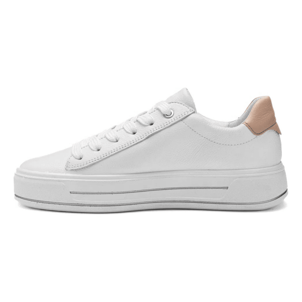 Ara Women's Carol White/Sand Calf Leather