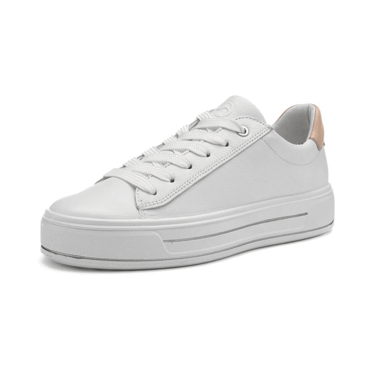 Ara Women's Carol White/Sand Calf Leather