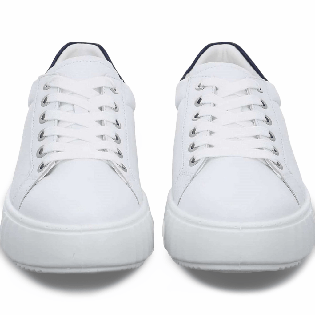 Ara Women's Mikky White/Navy Leather