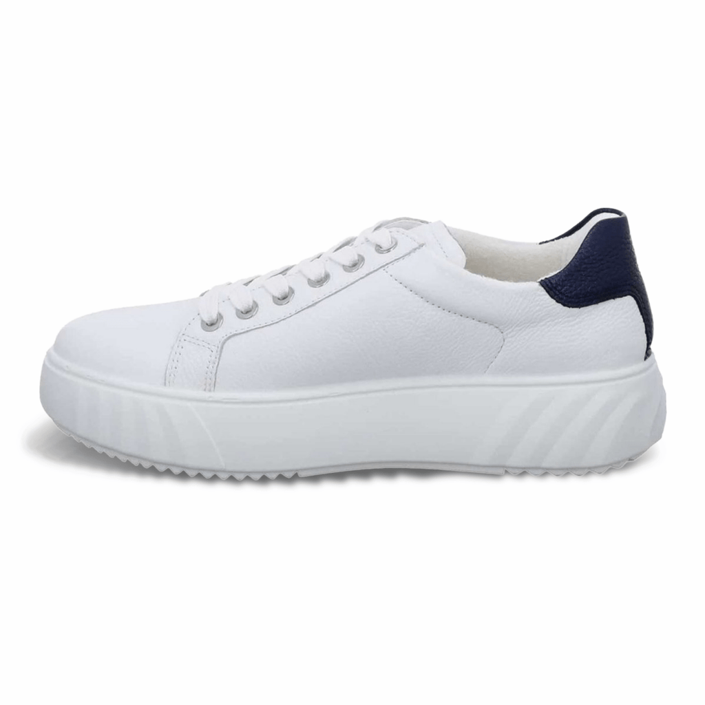 Ara Women's Mikky White/Navy Leather