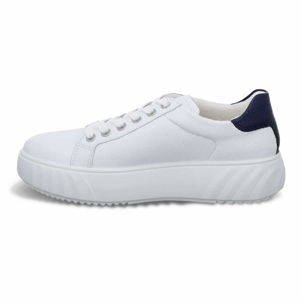 Ara Women's Mikky White/Navy Leather