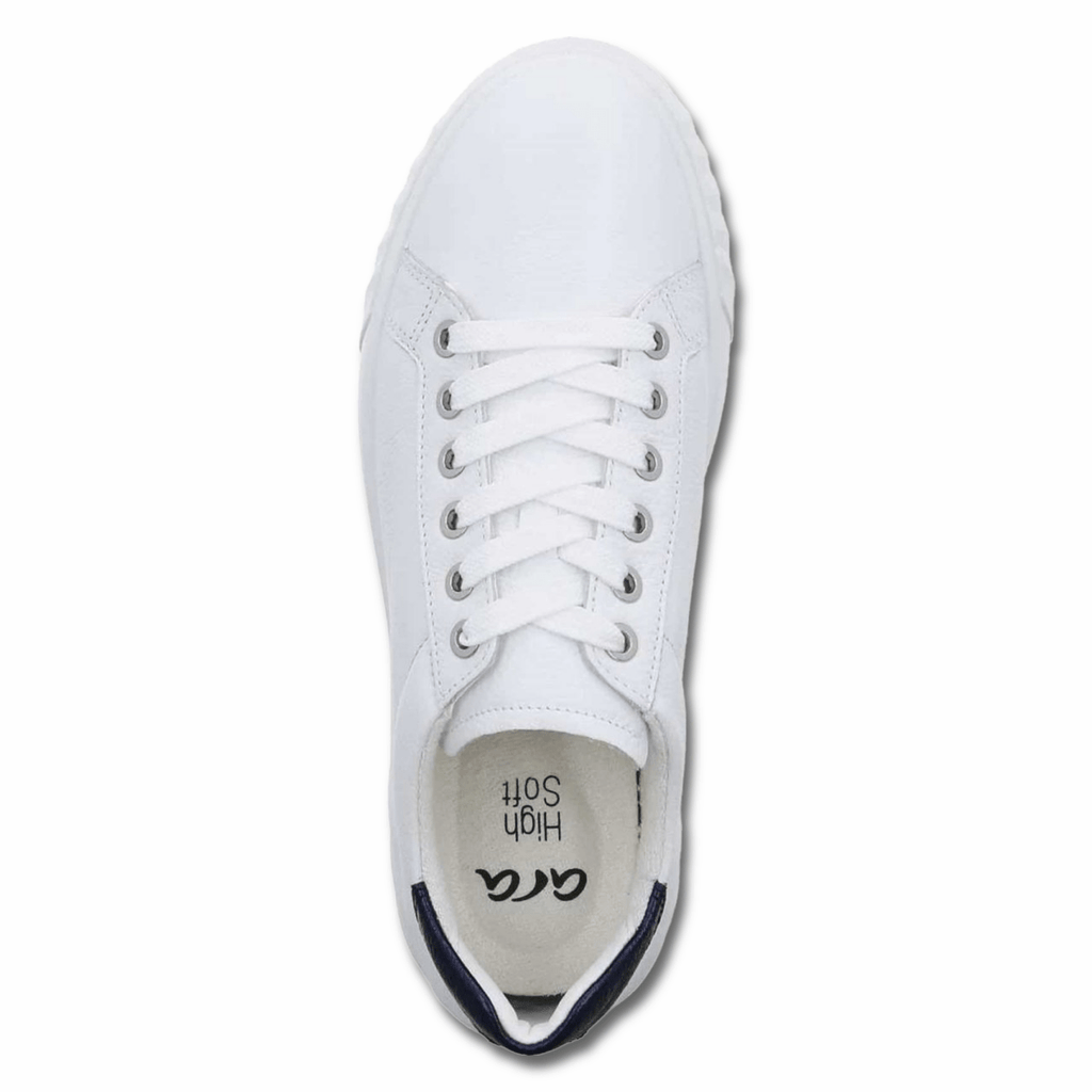 Ara Women's Mikky White/Navy Leather