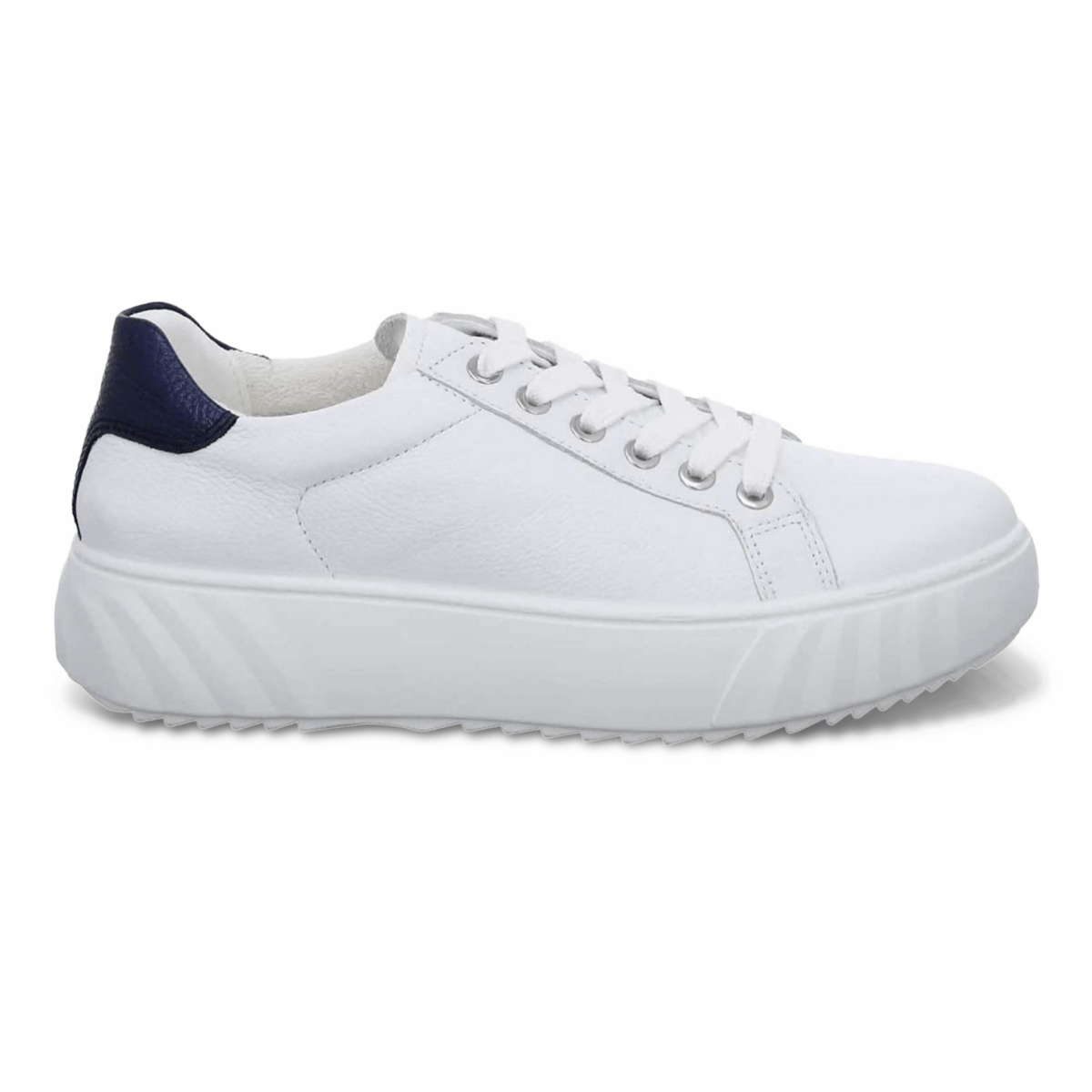 Ara Women's Mikky White/Navy Leather
