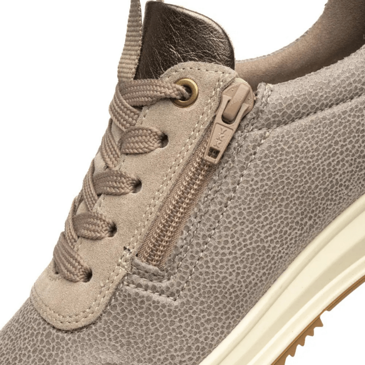 Ara Women's Osaka Light Beige Suede/Metallic Leather