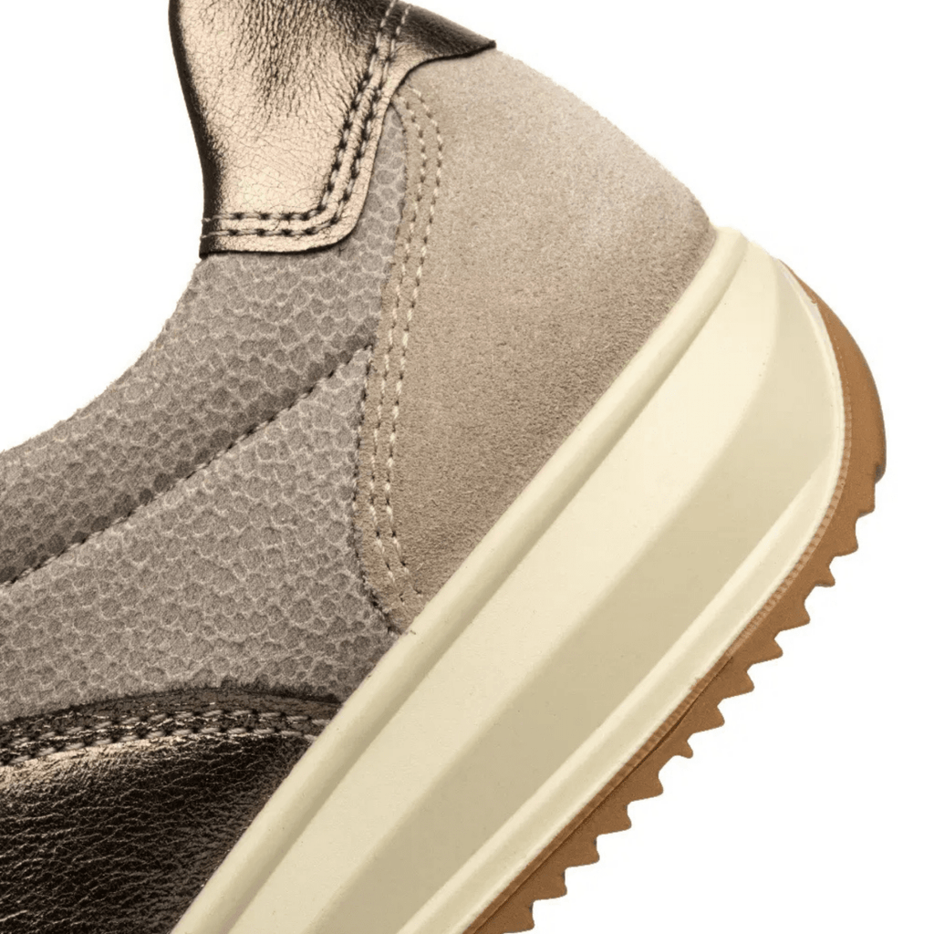 Ara Women's Osaka Light Beige Suede/Metallic Leather