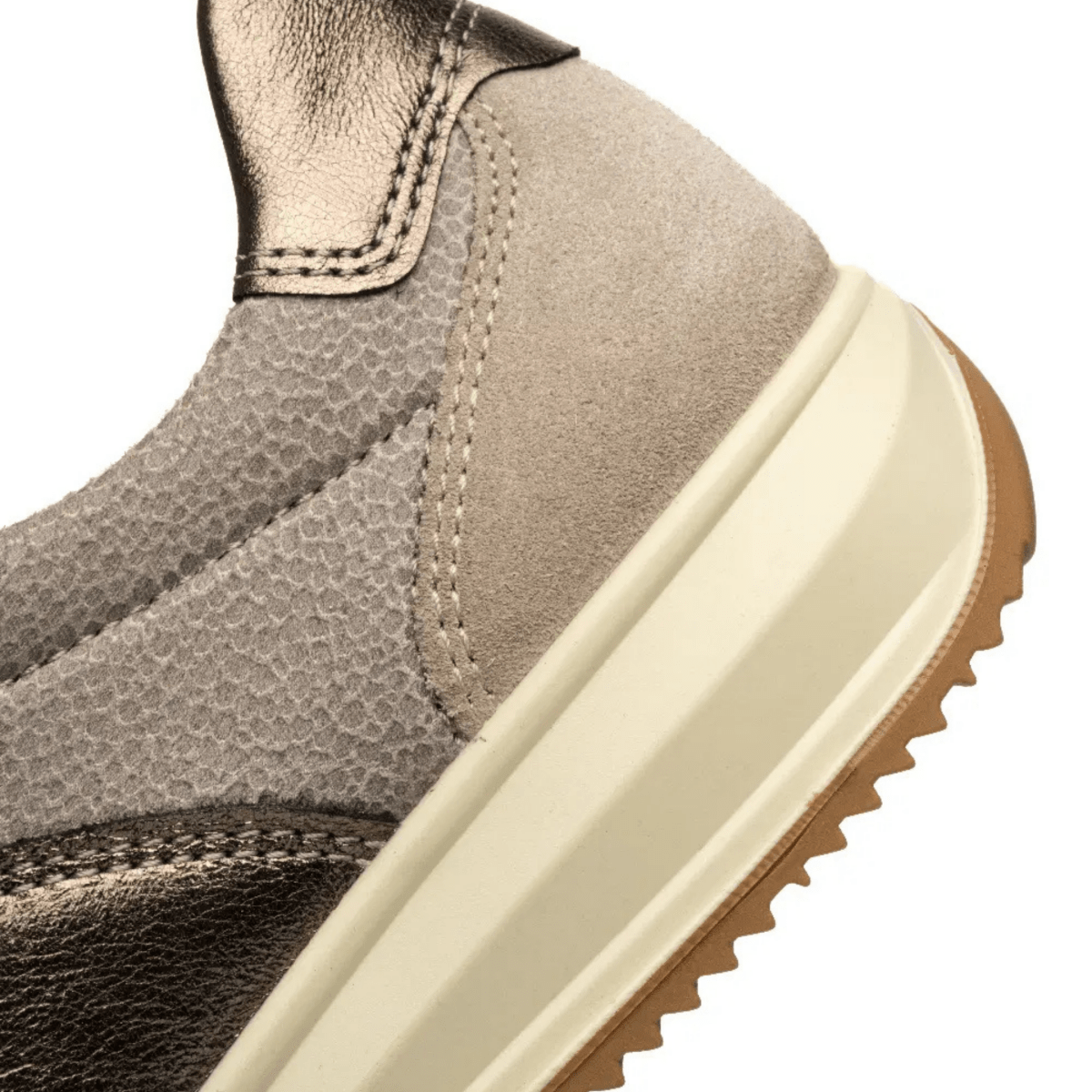 Ara Women's Osaka Light Beige Suede/Metallic Leather