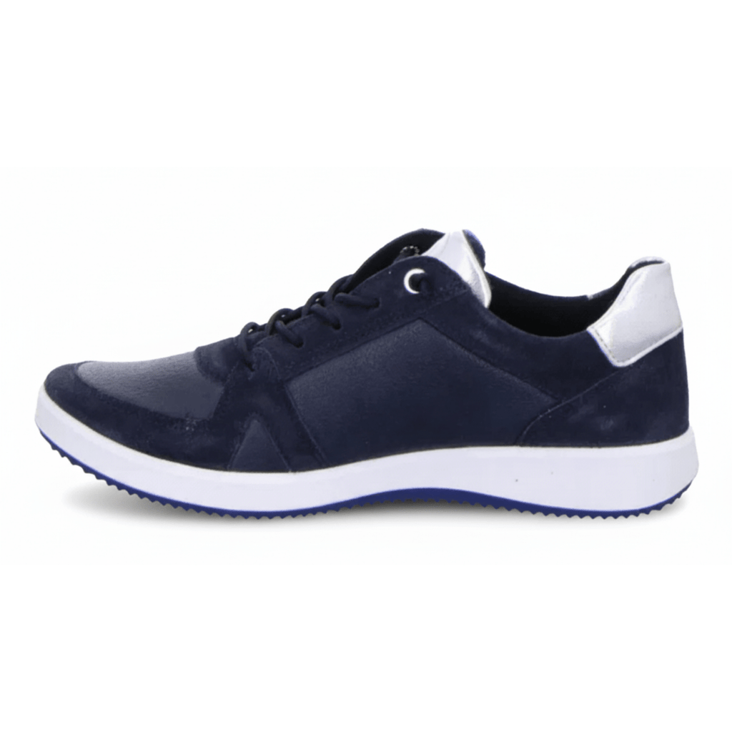 Ara Women's Riviera Navy/Silver Metallic Leather