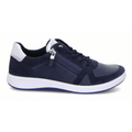 Ara Women's Riviera Navy/Silver Metallic Leather