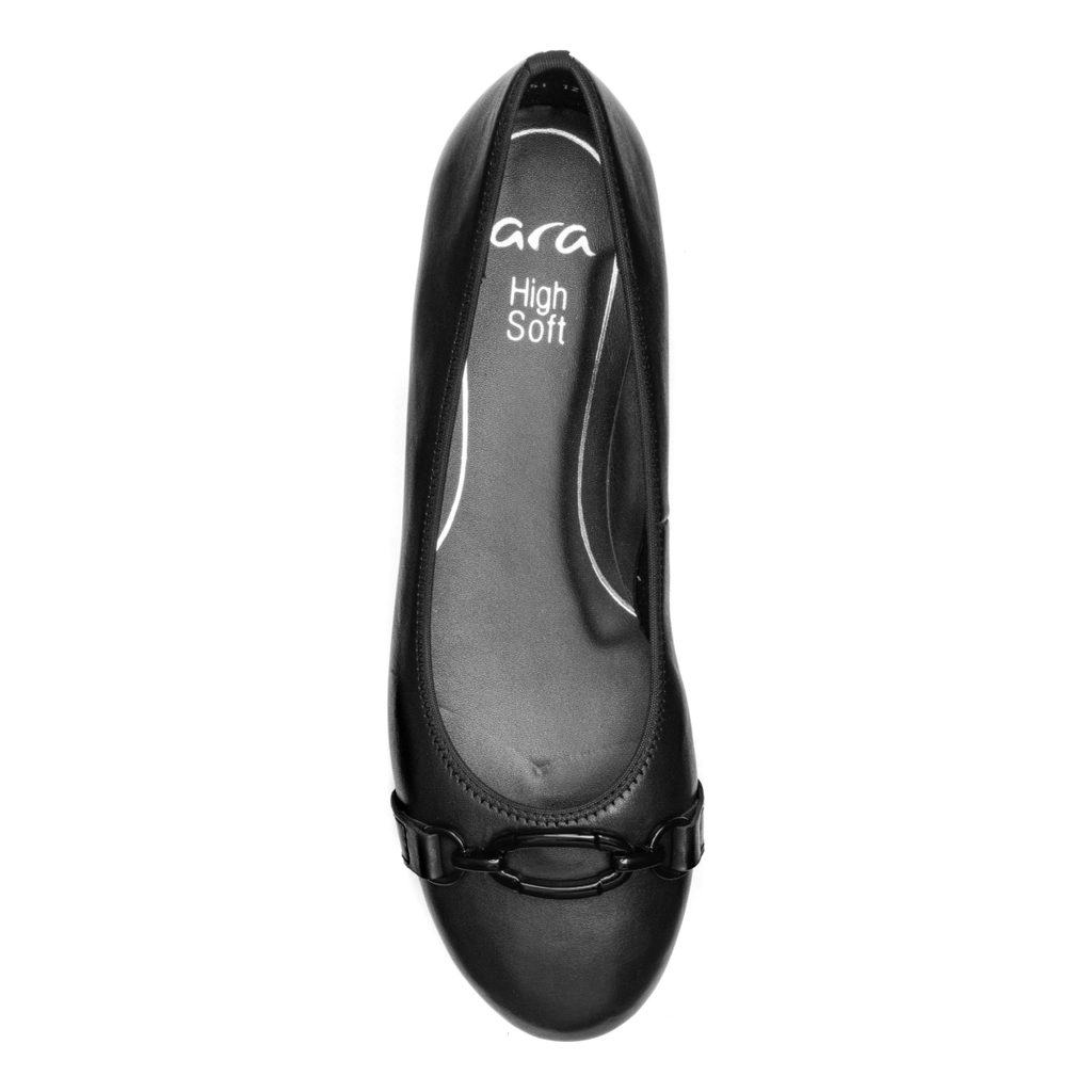 Ara Women's Siene Flat Black Calf Leather