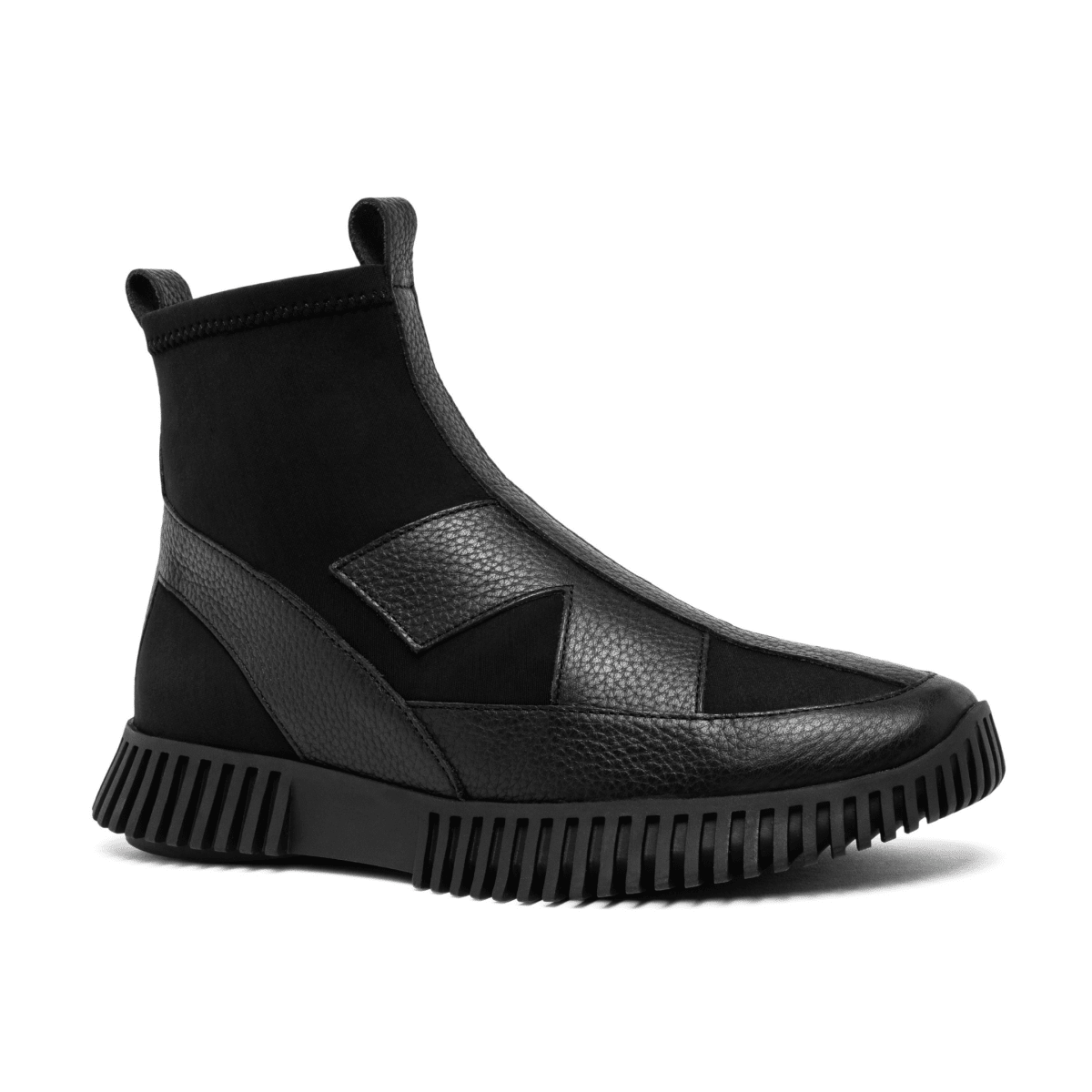Arche Women's Haveke Black Leather/Black Stretch Fabric