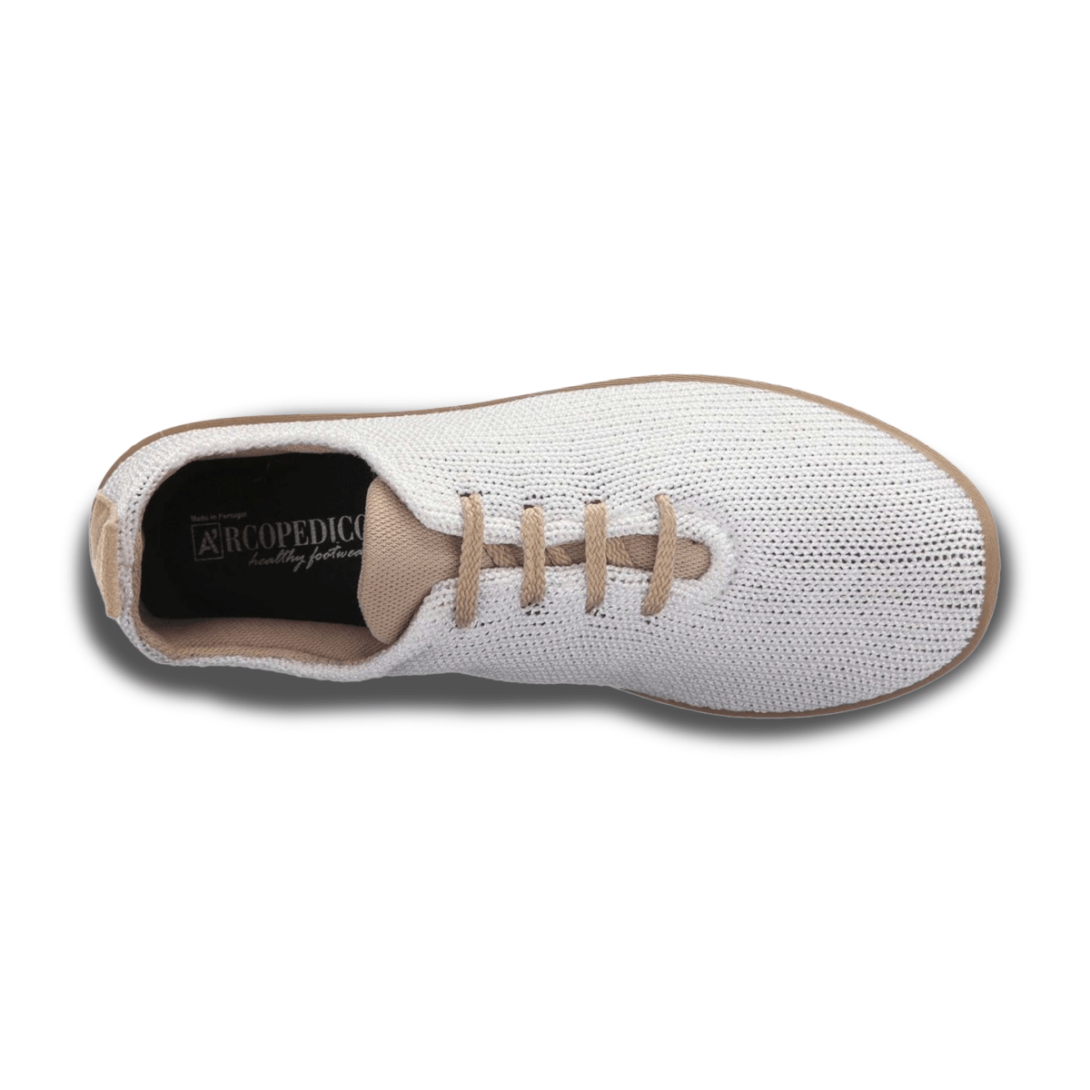 Arcopedico Women's LS Oxford White/Beige Fabric