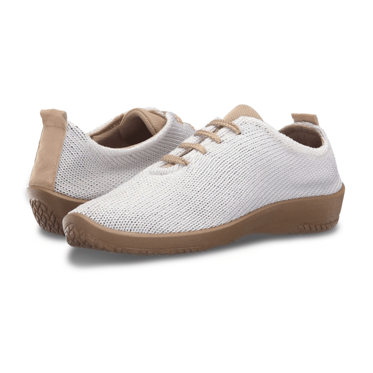 Arcopedico Women's LS Oxford White/Beige Fabric