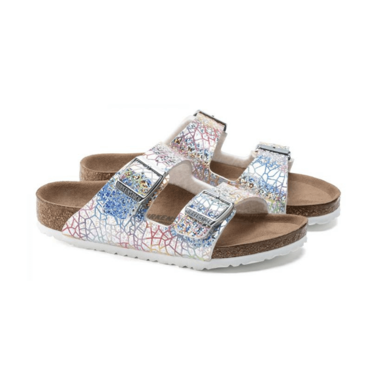Birkenstock Girls Arizona Hologram Silver
