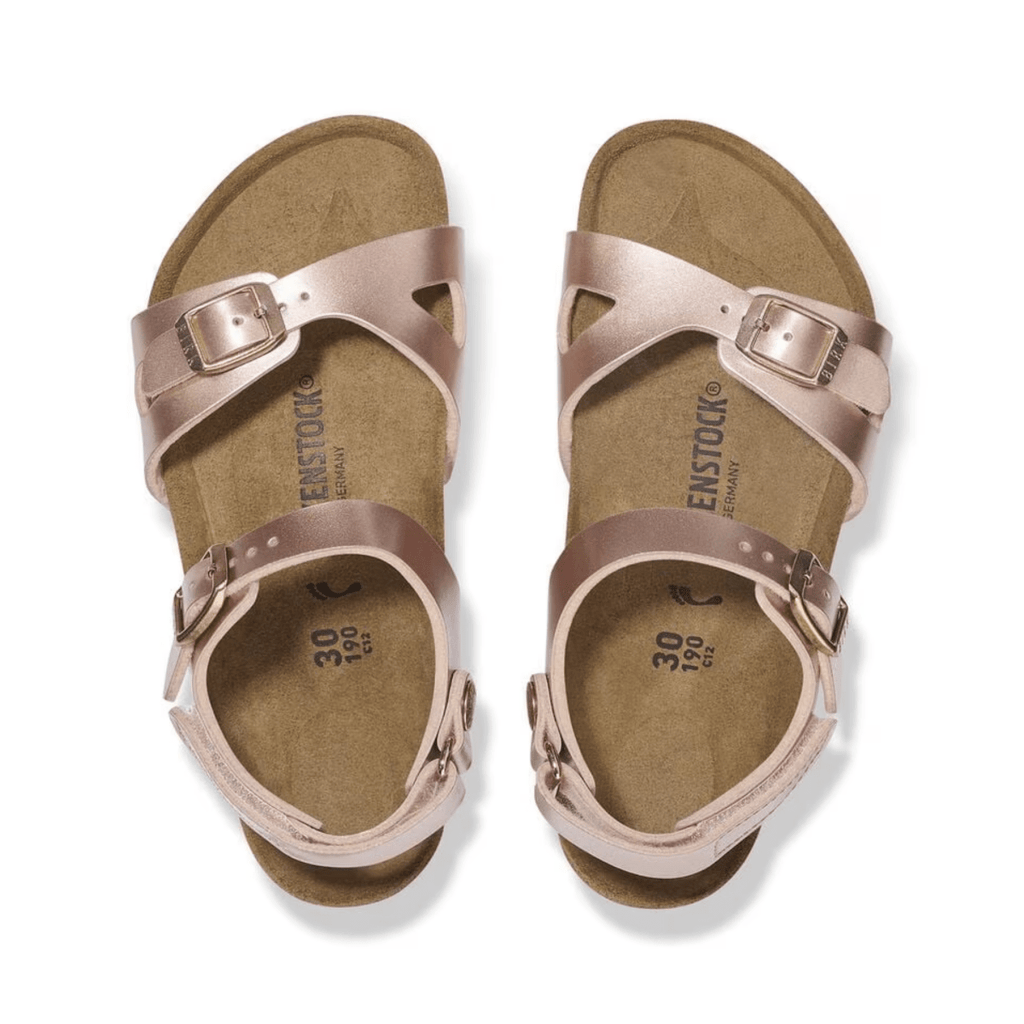 Birkenstock Girls Rio Birko-Flor Electric Metallic Copper