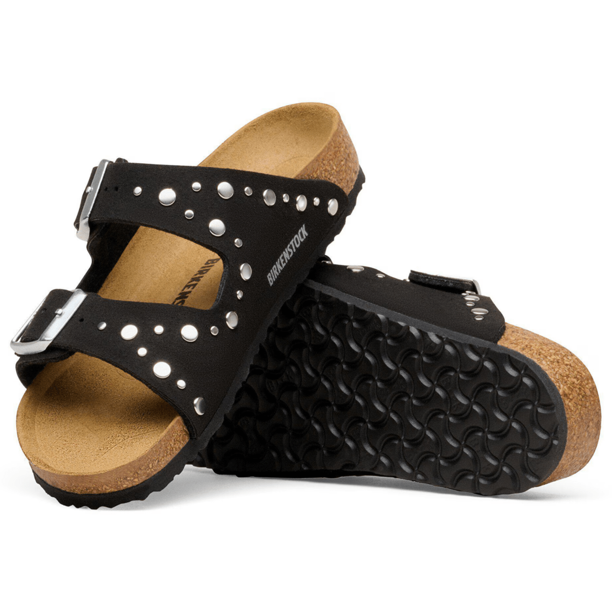 Birkenstock Kids Arizona Rivets Soft Birki Black