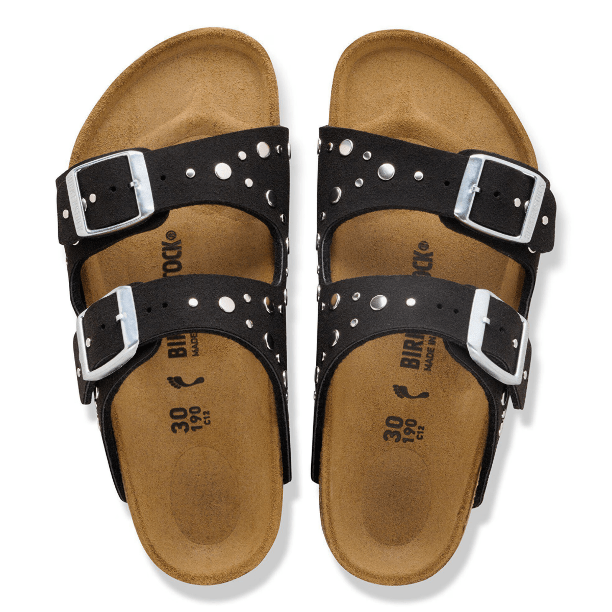 Birkenstock Kids Arizona Rivets Soft Birki Black
