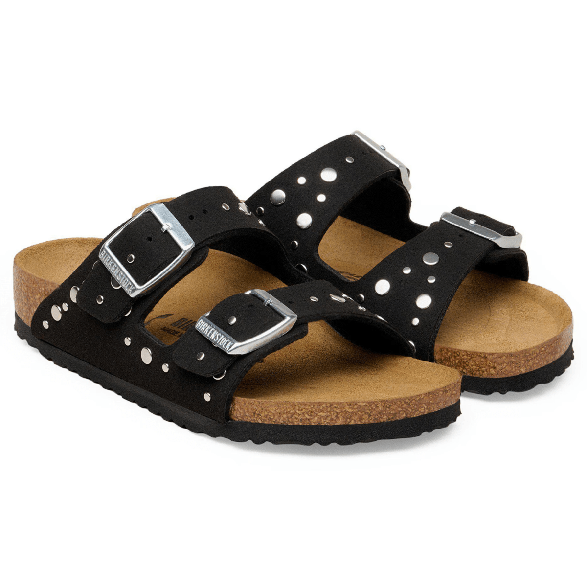 Birkenstock Kids Arizona Rivets Soft Birki Black