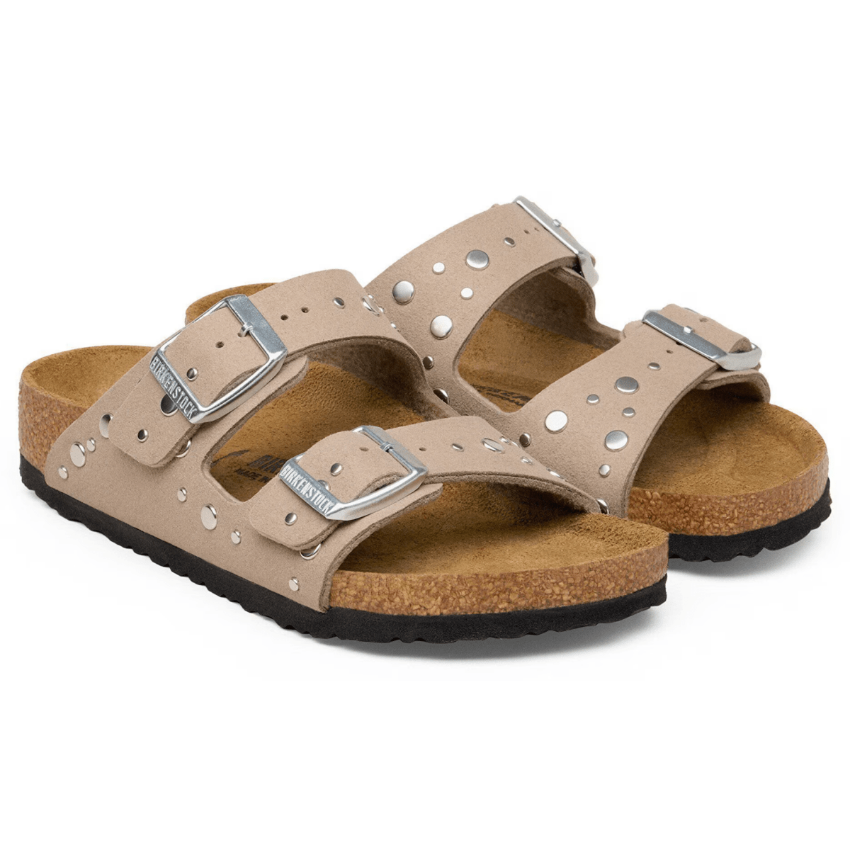 Birkenstock Kids Arizona Rivets Soft Birki Grey Taupe