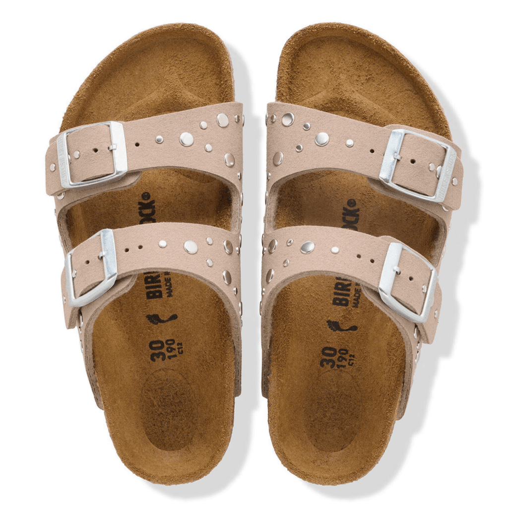 Birkenstock Kids Arizona Rivets Soft Birki Grey Taupe