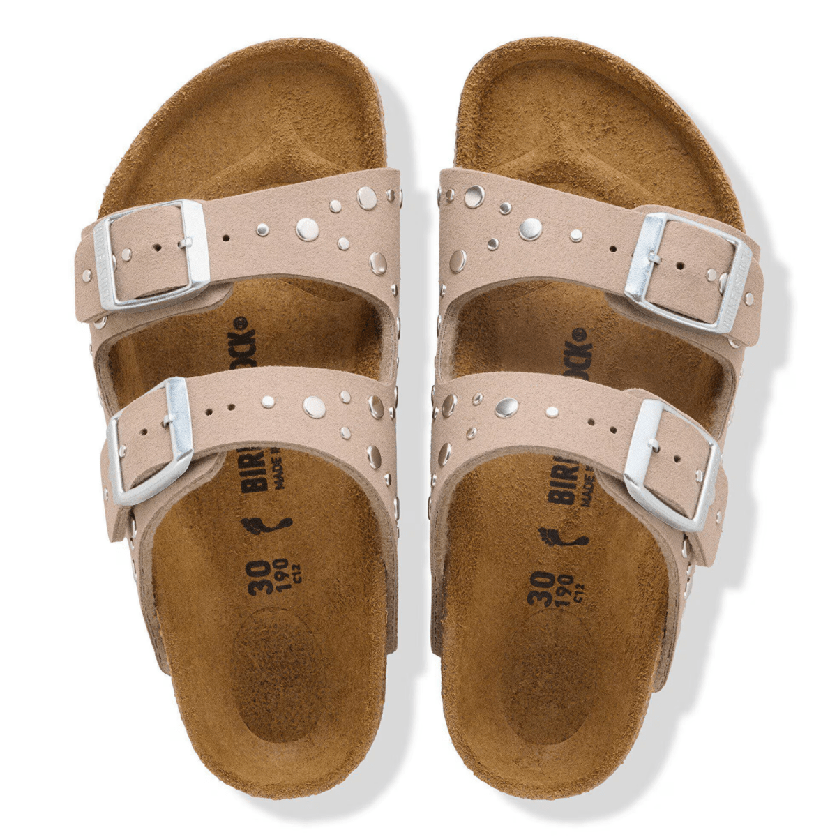 Birkenstock Kids Arizona Rivets Soft Birki Grey Taupe