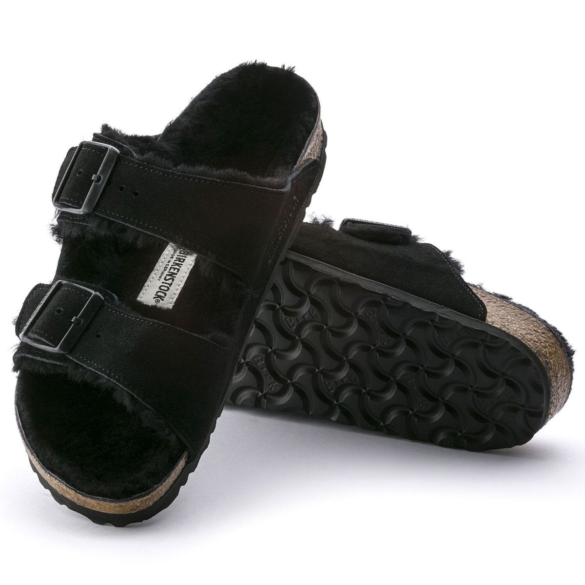 Birkenstock Men's Arizona Shearling Black Suede