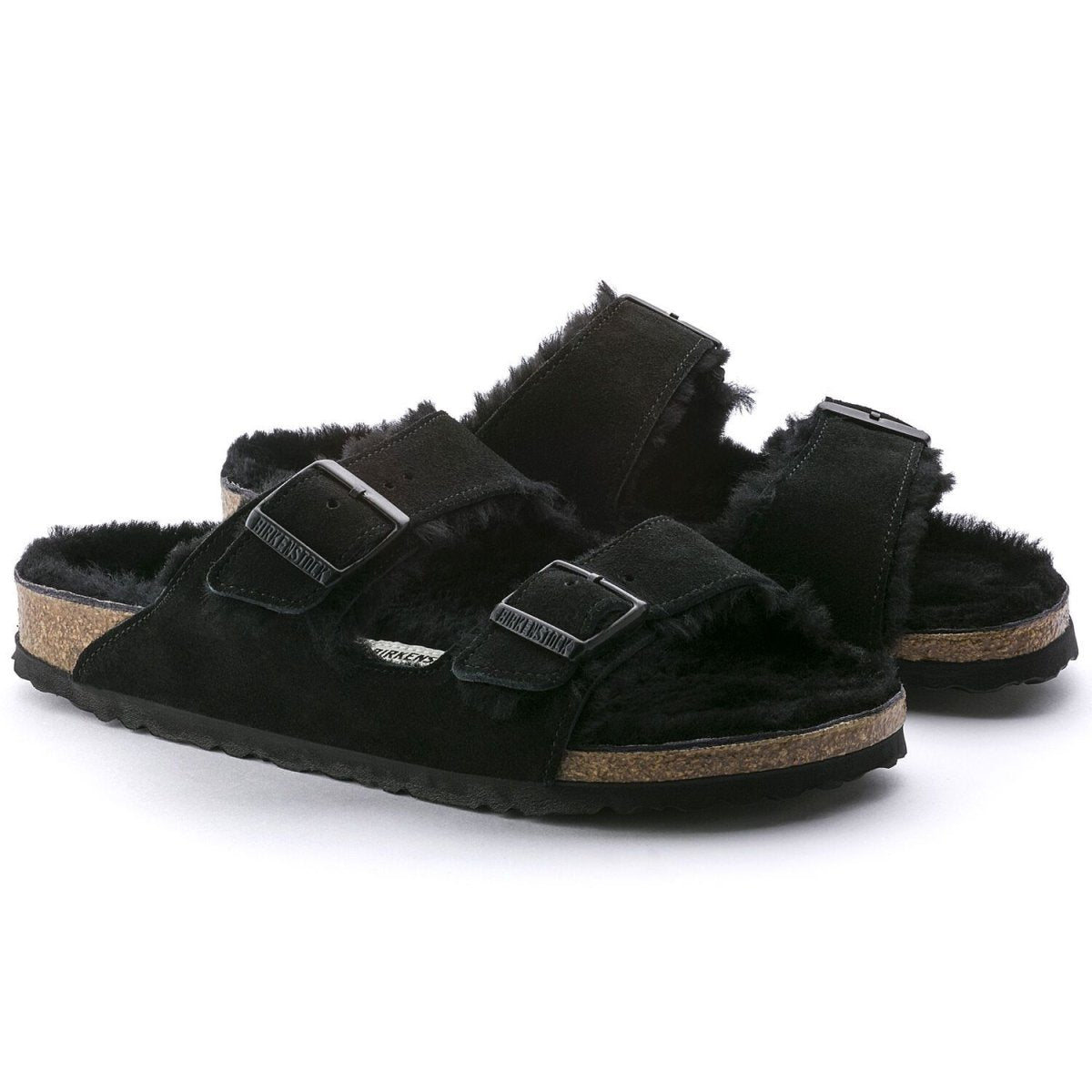 Birkenstock Men's Arizona Shearling Black Suede