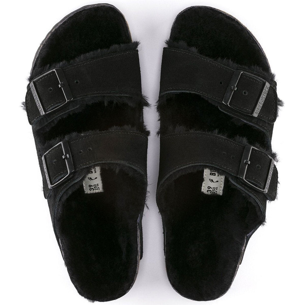 Birkenstock Men's Arizona Shearling Black Suede