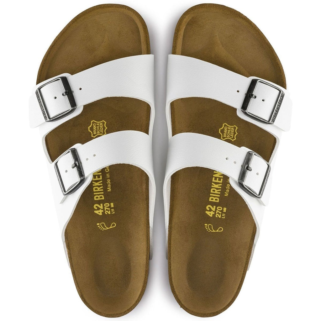 Birkenstock Men's Arizona White Birko-Flor