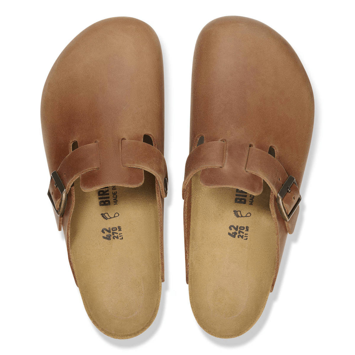 Birkenstock Men's Boston Cognac Oiled Leather