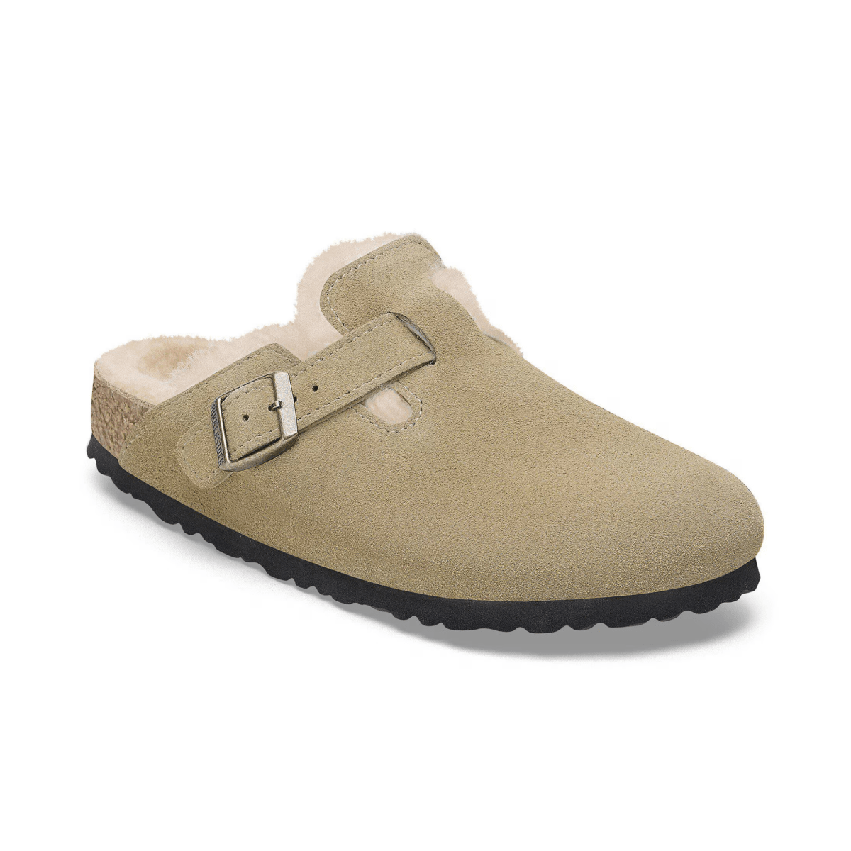 Birkenstock Men's Boston Shearling Taupe Suede Leather