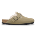 Birkenstock Men's Boston Shearling Taupe Suede Leather