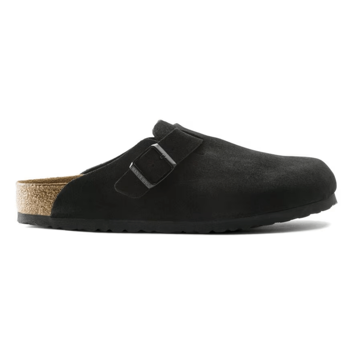Birkenstock Men's Boston Soft Footbed Black Suede Leather