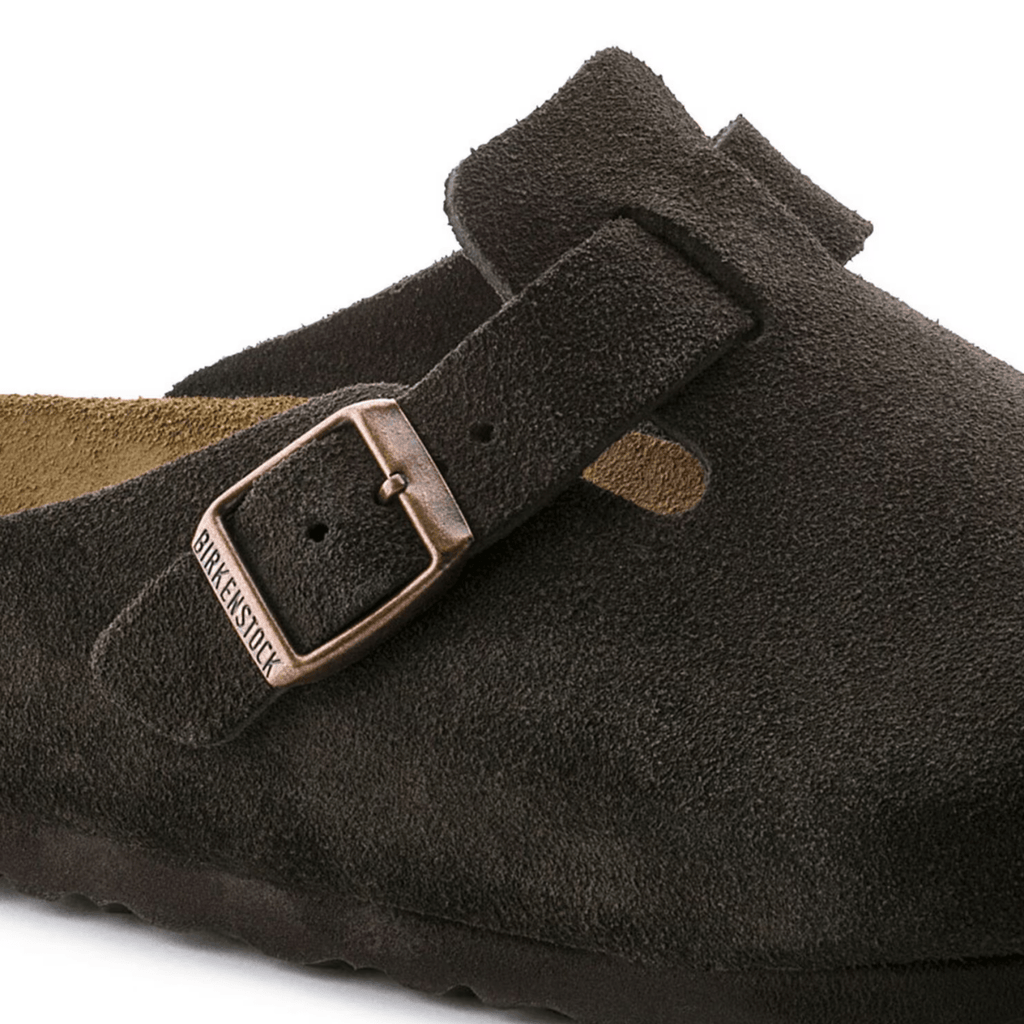 Birkenstock Men's Boston Soft Footbed Mocha Suede