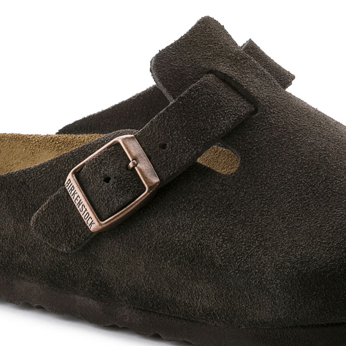 Birkenstock Men's Boston Soft Footbed Mocha Suede