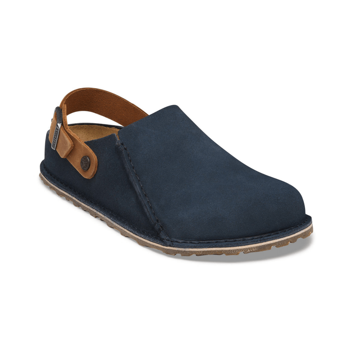 Birkenstock Men's Lutry Premium Navy/Cognac Suede